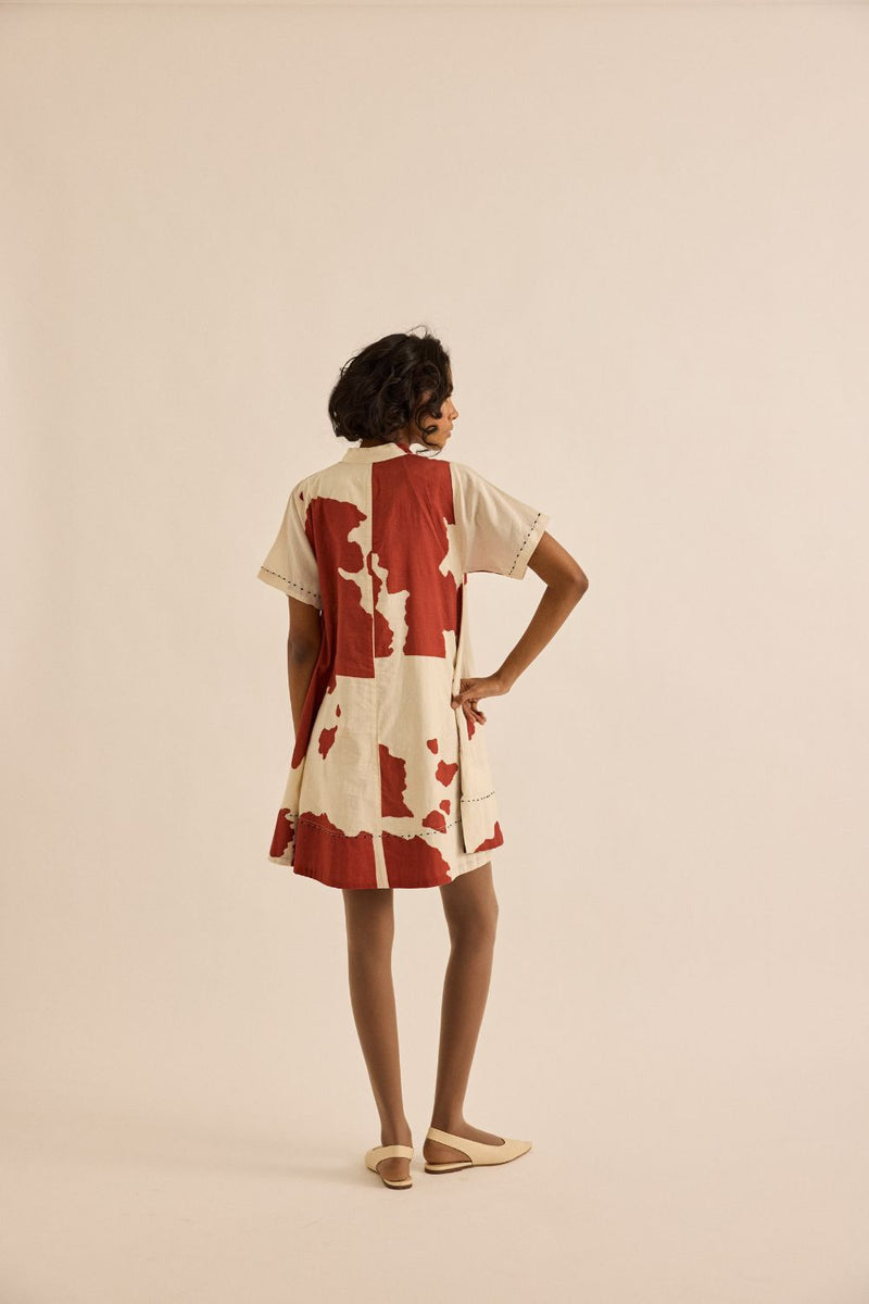 Sunspot Dress mul by Khara Kapas in red for women Worldwide