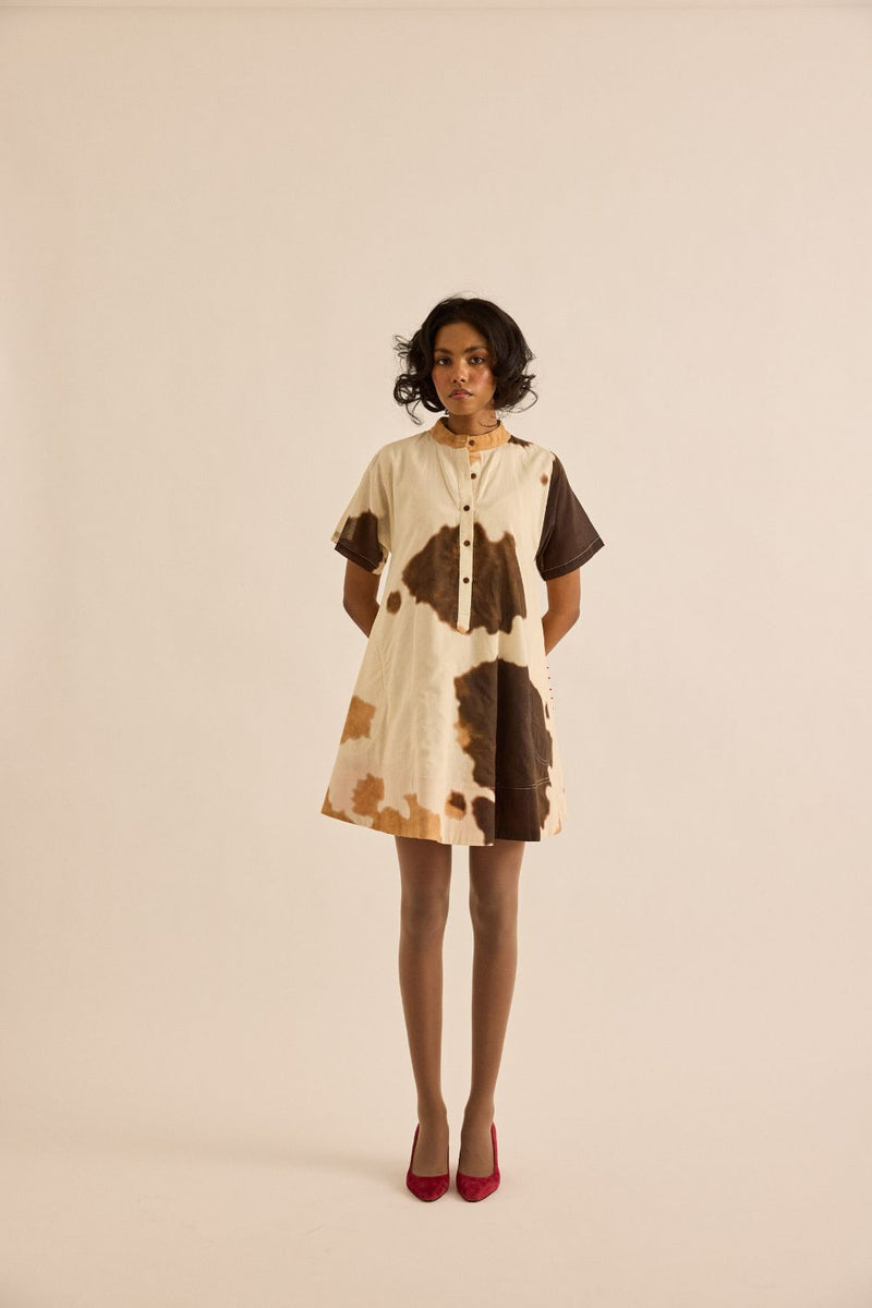 Cuban Sand Dress mul by Khara Kapas in brown for women Worldwide