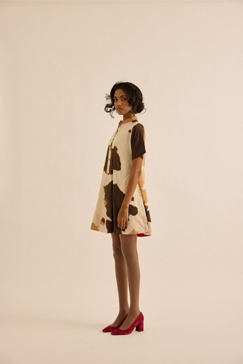 Cuban Sand Dress mul by Khara Kapas in brown for women Worldwide