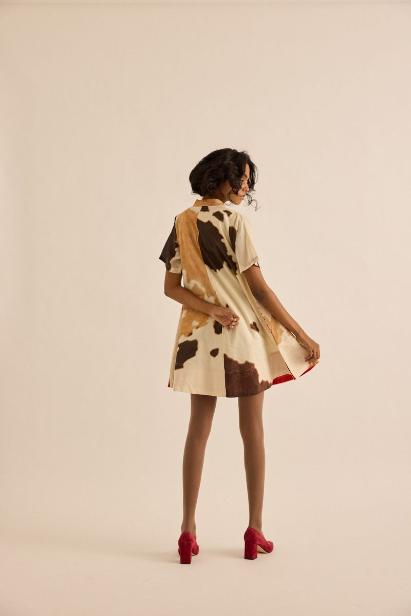 Cuban Sand Dress mul by Khara Kapas in brown for women Worldwide