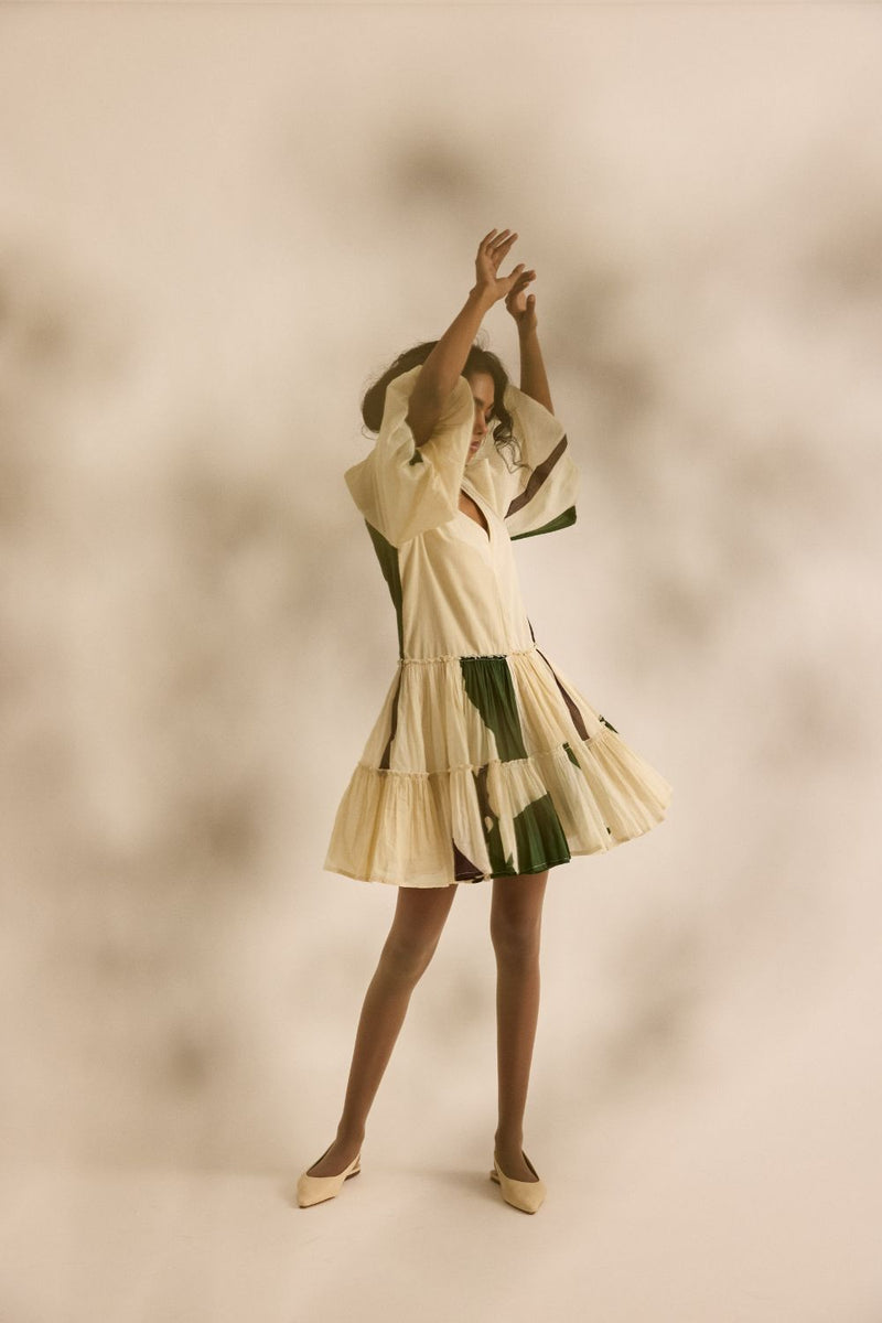 Primal Dress mul by Khara Kapas in green for women Worldwide