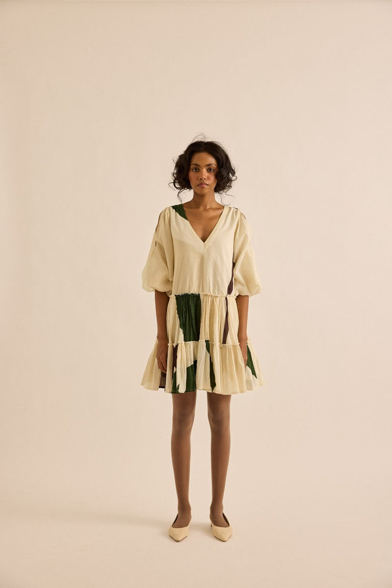 Primal Dress mul by Khara Kapas in green for women Worldwide