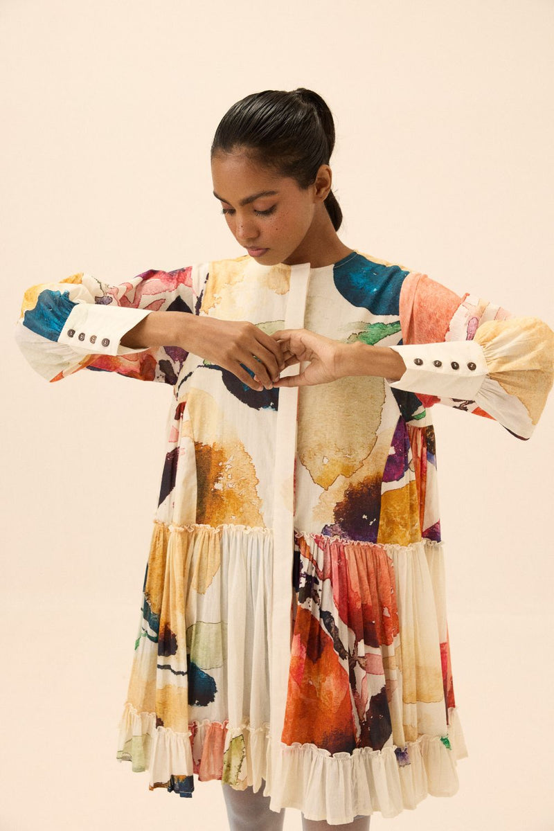 Pepper dress mul by Khara Kapas in multi for women Worldwide