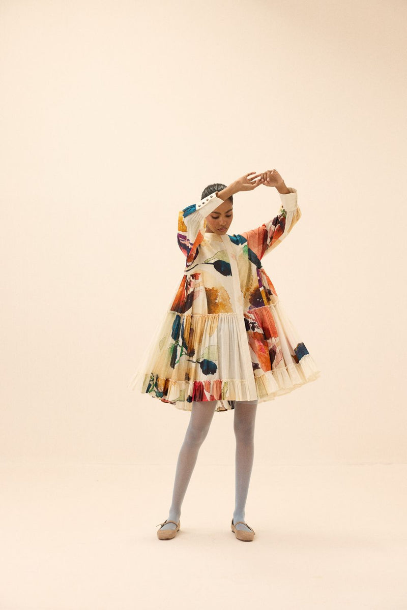 Pepper dress mul by Khara Kapas in multi for women Worldwide
