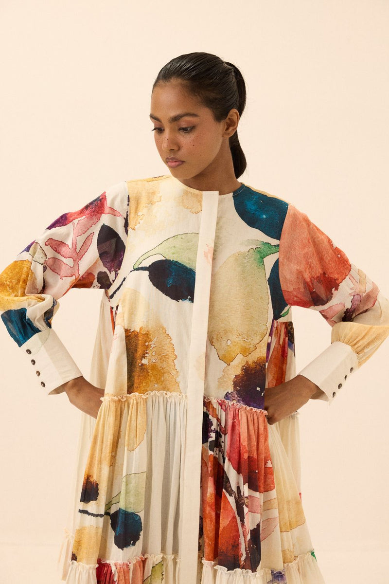 Pepper dress mul by Khara Kapas in multi for women Worldwide