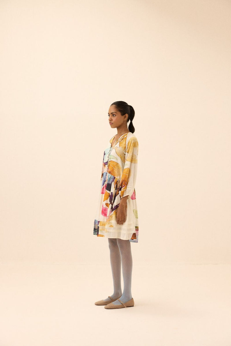 Botanic Crest dress mul by Khara Kapas in multi for women Worldwide