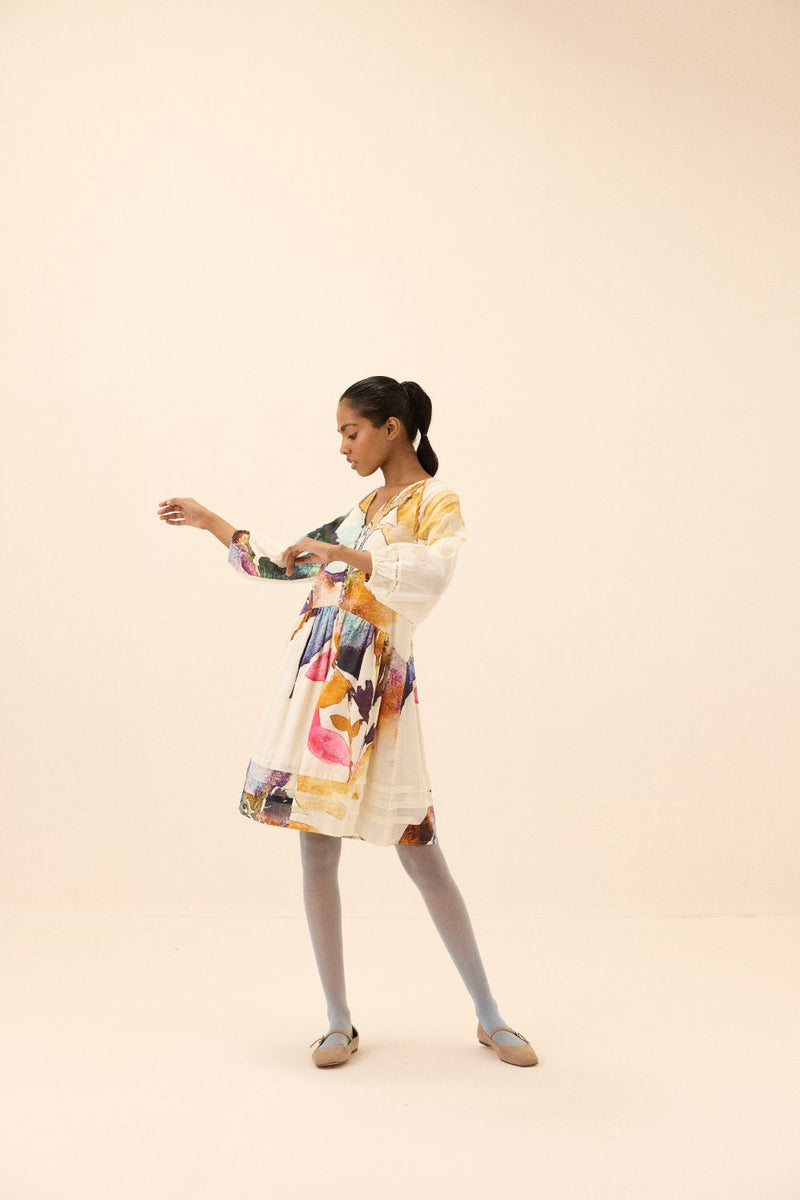 Botanic Crest dress mul by Khara Kapas in multi for women Worldwide