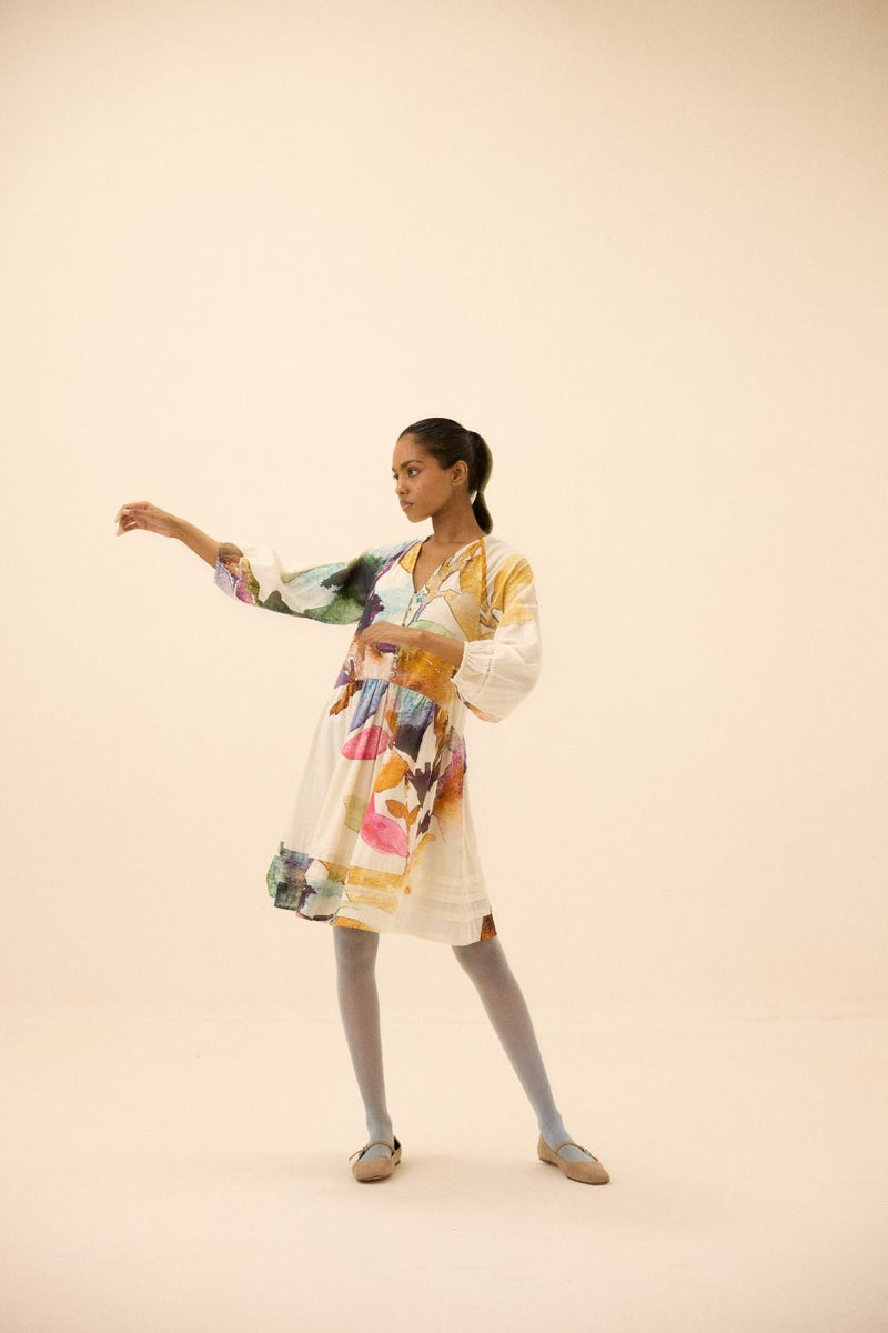 Botanic Crest dress mul by Khara Kapas in multi for women Worldwide