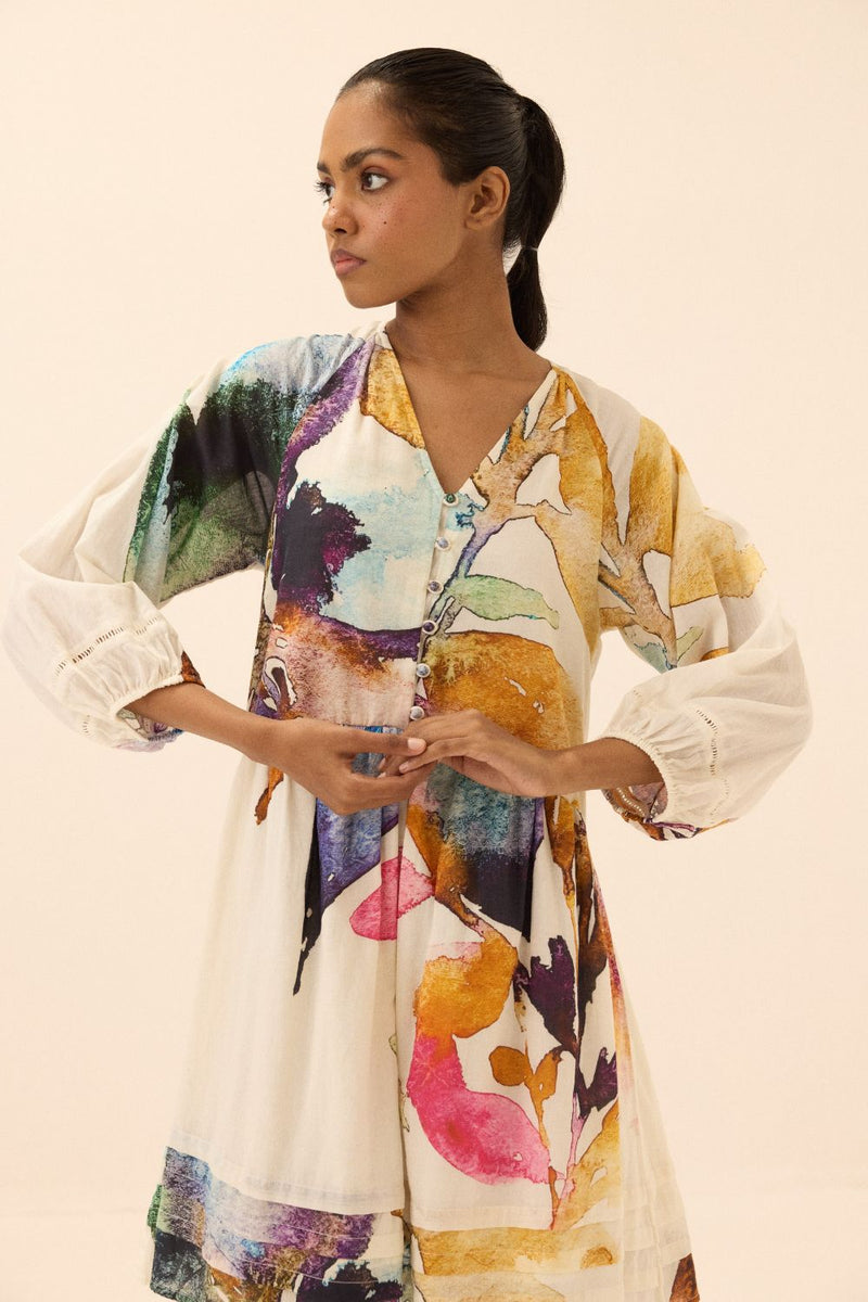 Botanic Crest dress mul by Khara Kapas in multi for women Worldwide