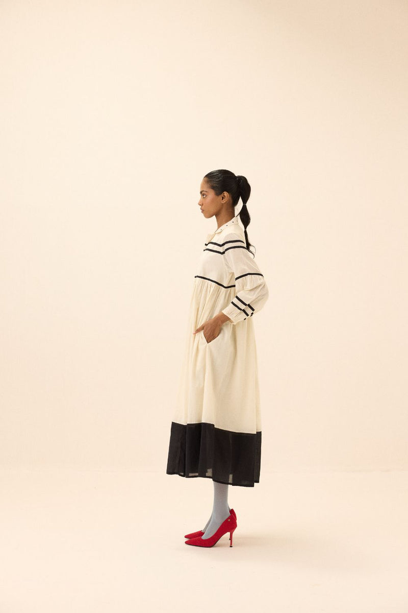 Acorn Dress mul by Khara Kapas in black for women Worldwide