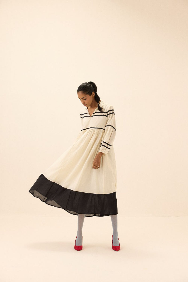Acorn Dress mul by Khara Kapas in black for women Worldwide