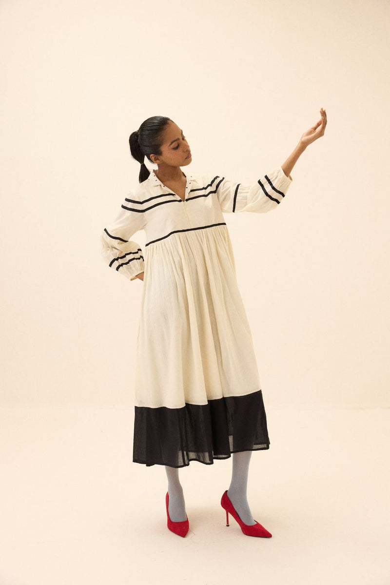 Acorn Dress mul by Khara Kapas in black for women Worldwide