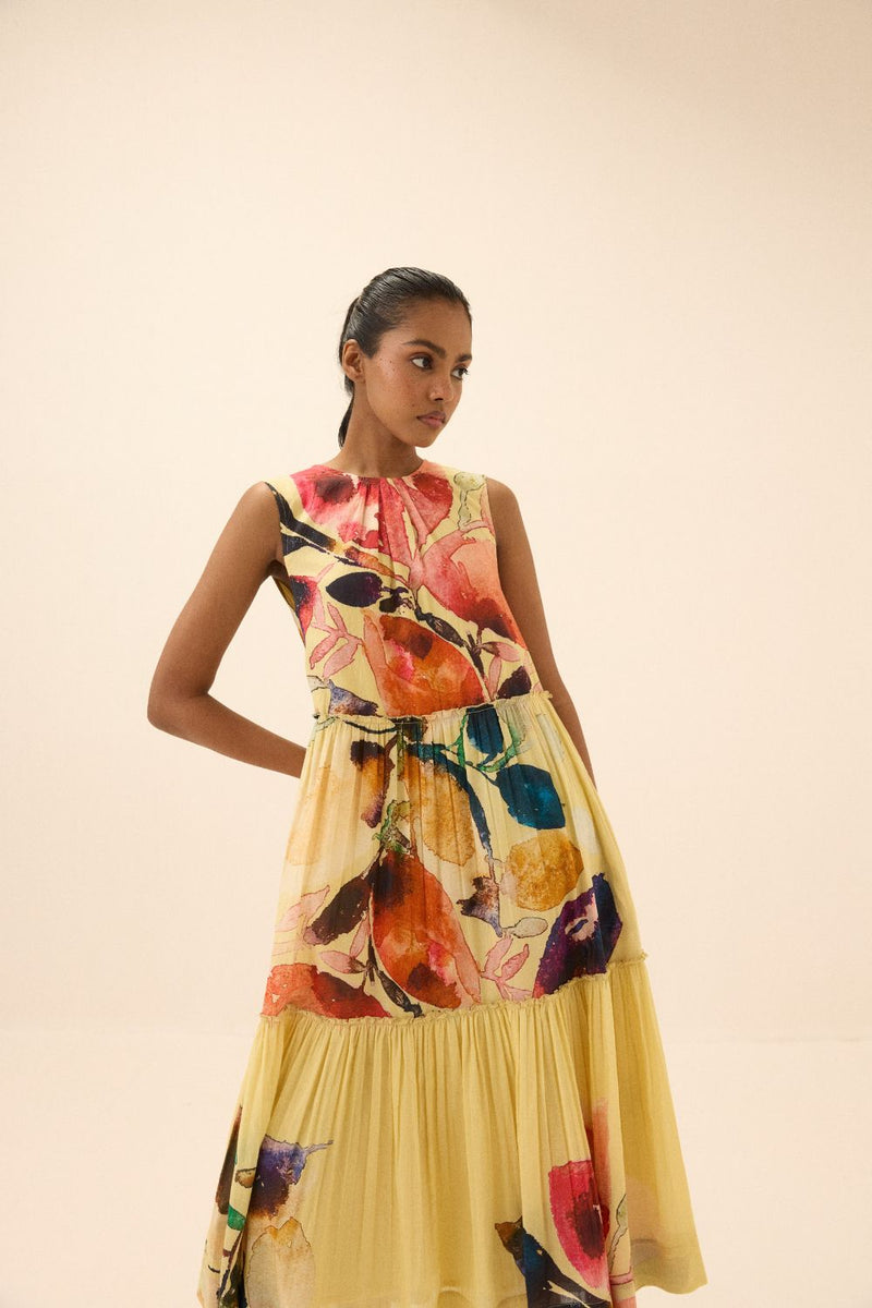 Sunstone dress mul by Khara Kapas in multi for women Worldwide