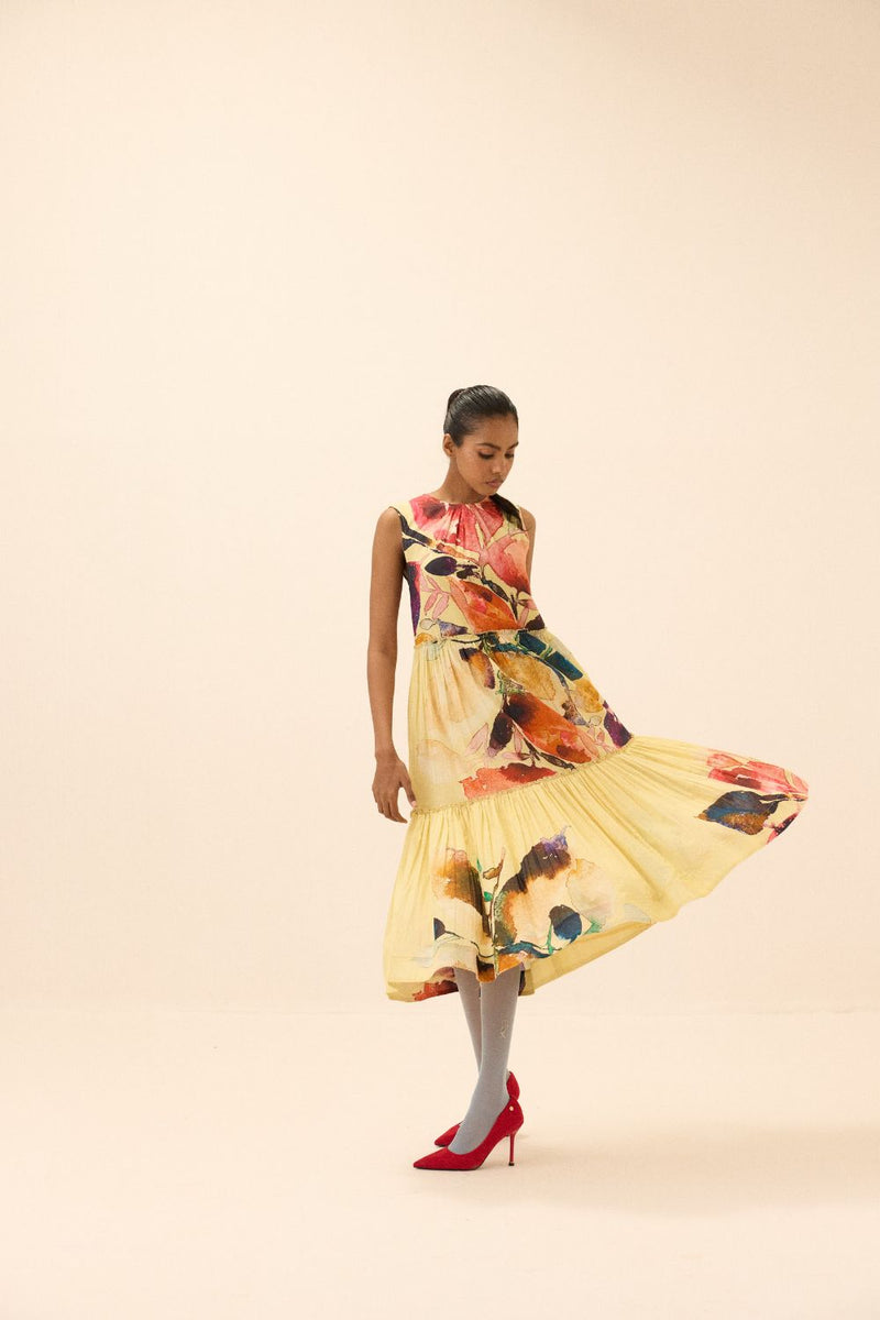 Sunstone dress mul by Khara Kapas in multi for women Worldwide