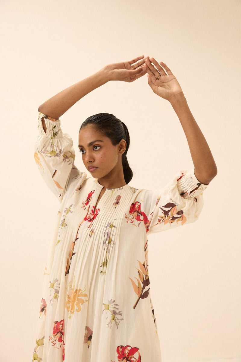 Fleurette Dress mul by Khara Kapas in multi for women Worldwide