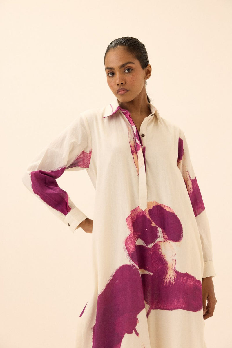 Damson dress mul by Khara Kapas in multi for women Worldwide