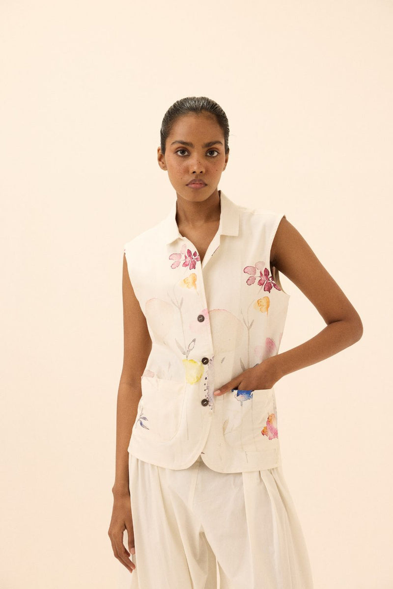 Clairen Top mul by Khara Kapas in multi for women Worldwide