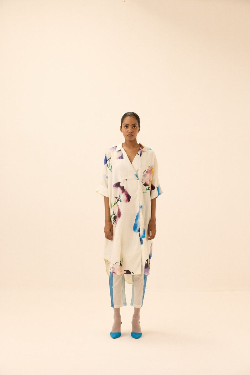 Nirvana Pants mul by Khara Kapas in white for women Worldwide