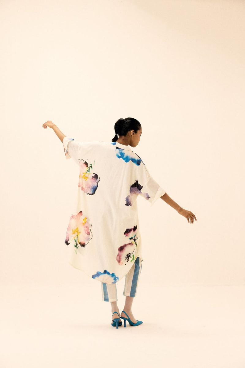 Nirvana Pants mul by Khara Kapas in white for women Worldwide