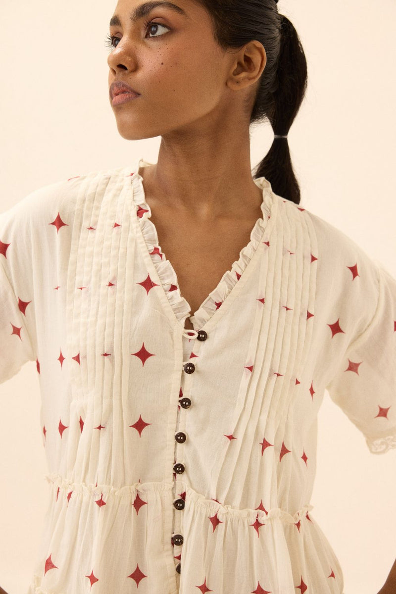 Twinkle top mul by Khara Kapas in multi for women Worldwide