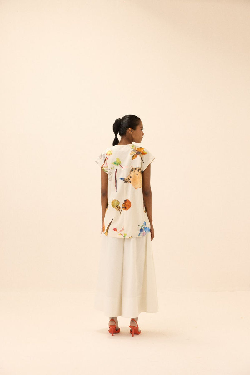 Snowform Pants poplin by Khara Kapas in white for women Worldwide