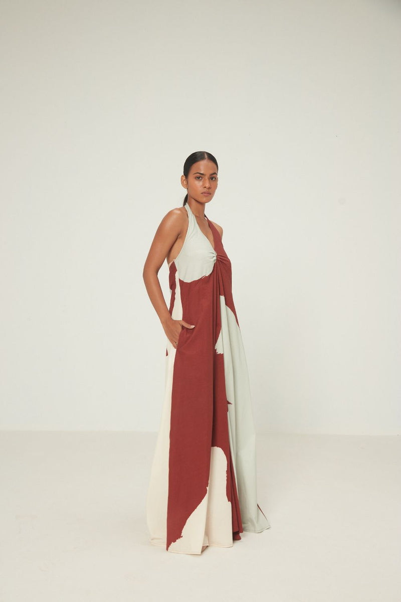 Geru Jumpsuit poplin by Khara Kapas in red for women Worldwide
