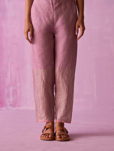 Essa Metallic
 Linen Pant
- Lavender