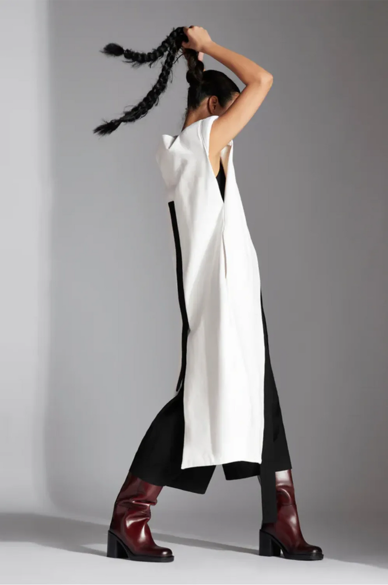 Kaen Jacket in White Denim cotton by Chola in white color for women Worldwide