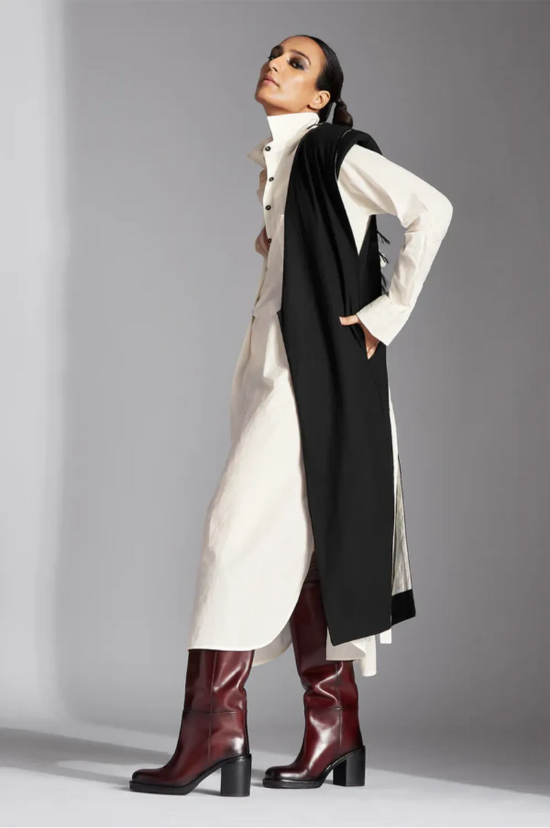 Kaen Jacket-Black cotton by Chola in black color for women Worldwide