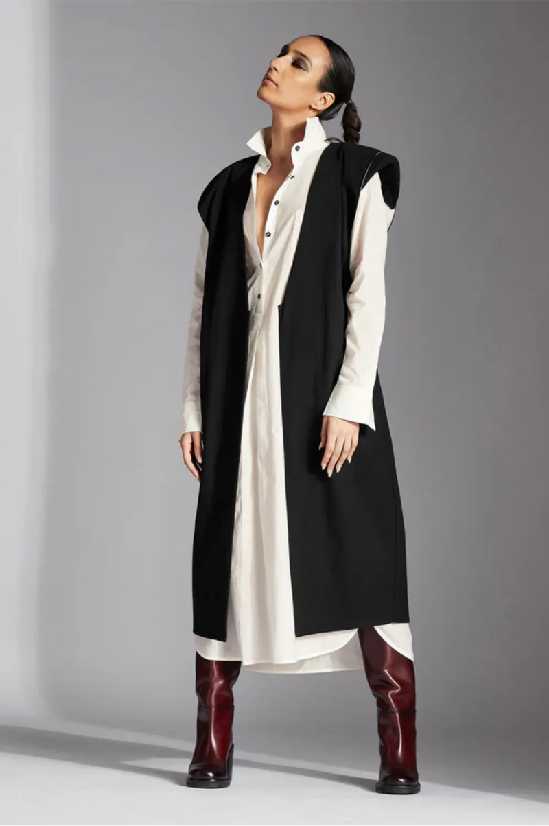 Kaen Jacket-Black cotton by Chola in black color for women Worldwide