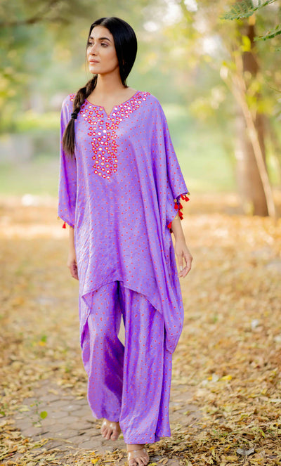 KAFTAN MIRROR SET-LAVENDER