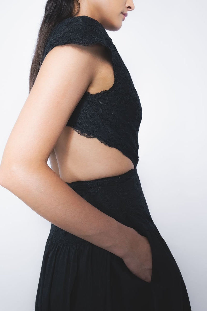 Kage Dress - Black by Leh Studios in black color for women Worldwide