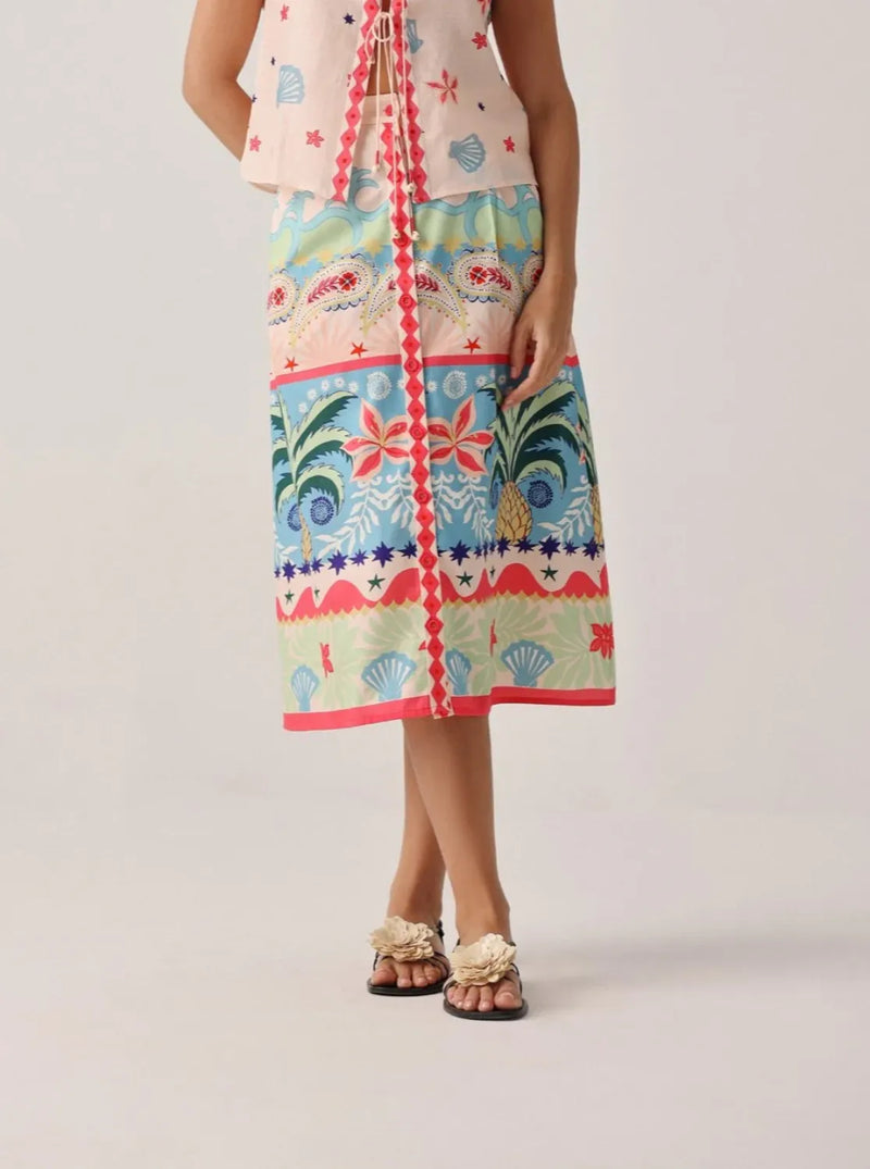 Kaia Skirt - Ananas satin by NOIB for women Worldwide