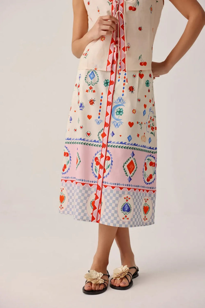 Kaia Skirt - Tarot satin by NOIB for women Worldwide