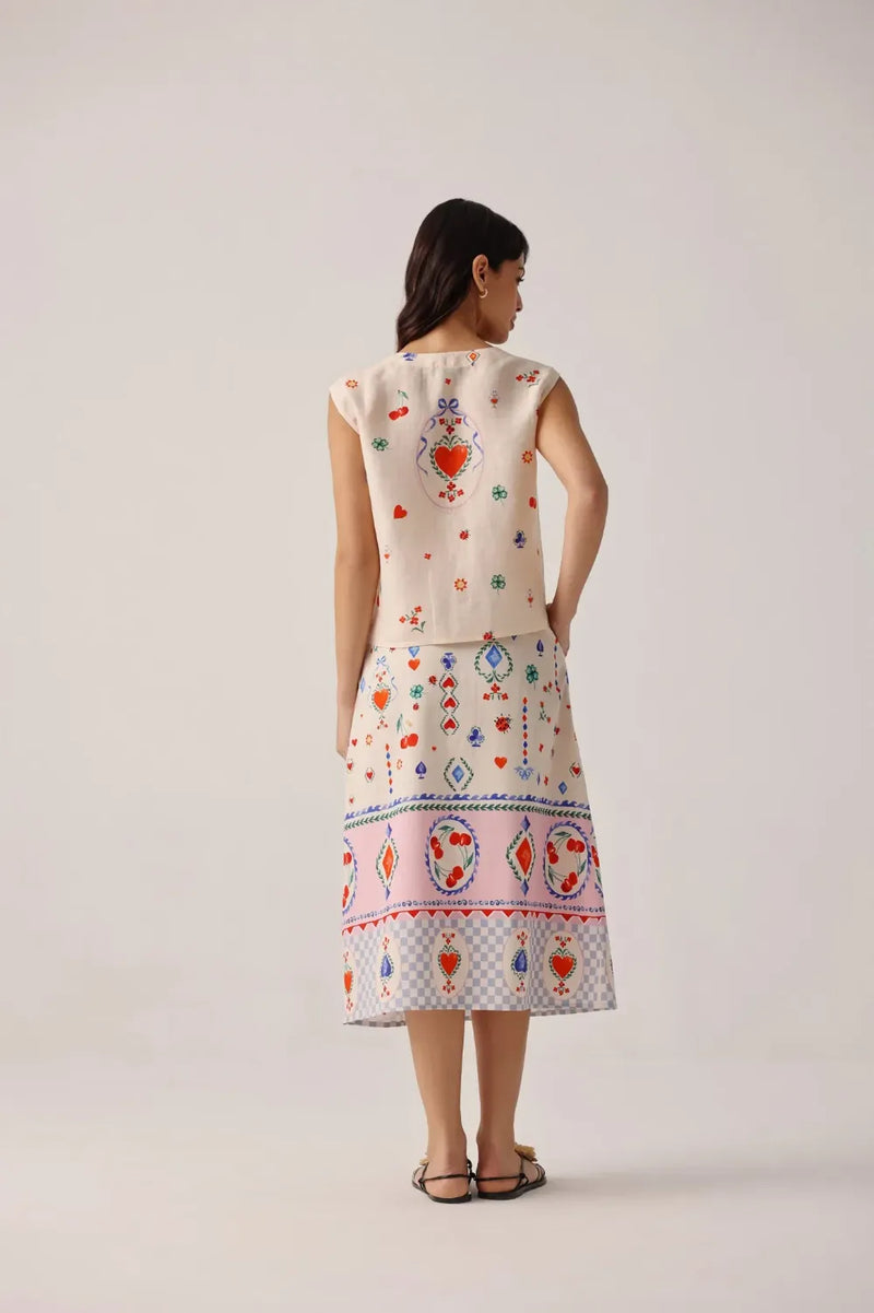 Kaia Skirt - Tarot satin by NOIB for women Worldwide