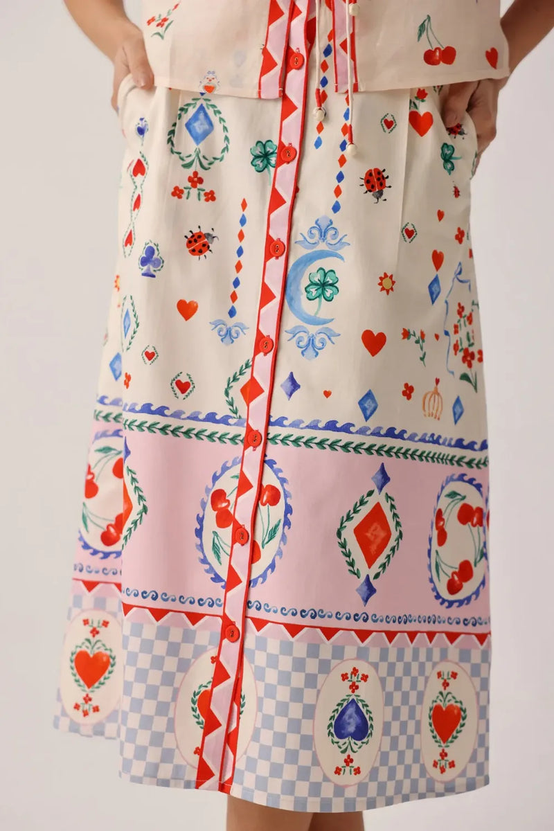 Kaia Skirt - Tarot satin by NOIB for women Worldwide