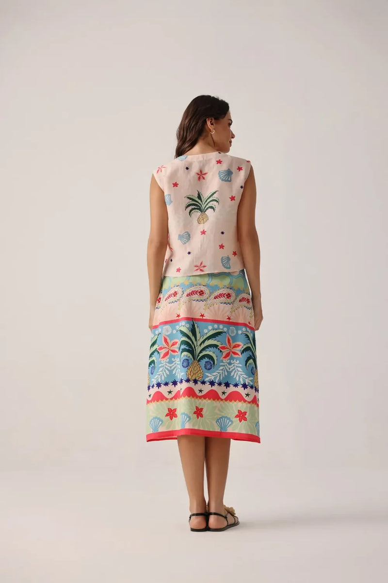 Kaia Top - Ananas all linen by NOIB for women Worldwide