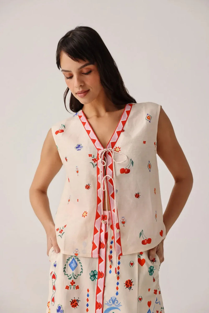 Kaia Top - Tarot all linen by NOIB for women Worldwide