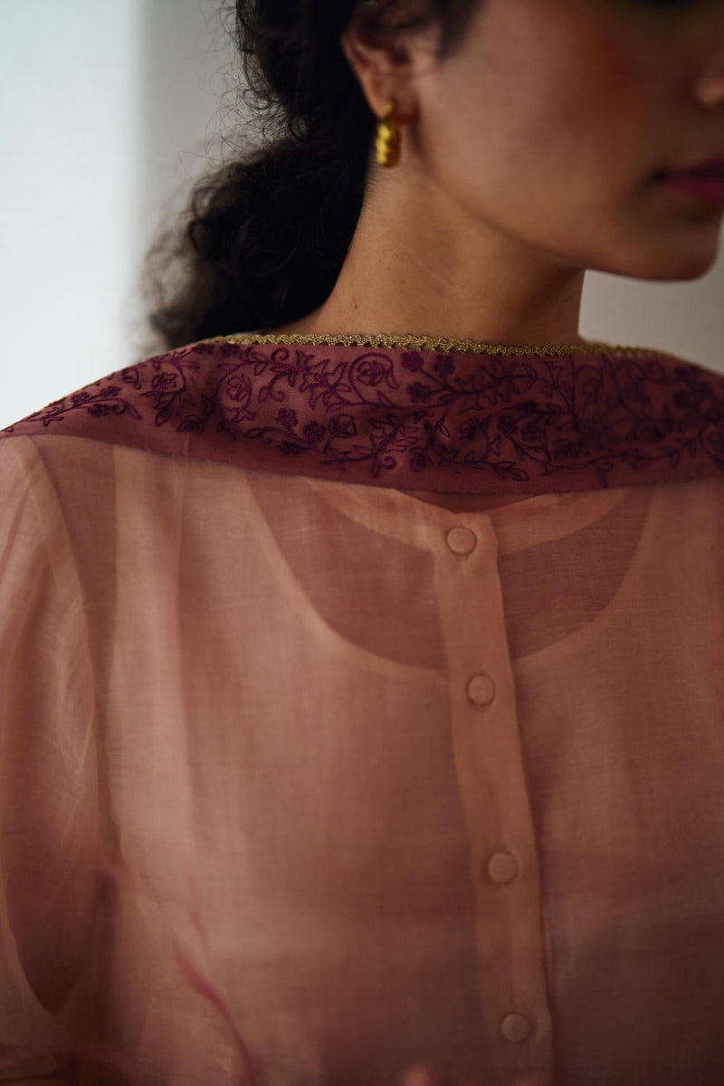Kaia organza hand embroidered dupatta