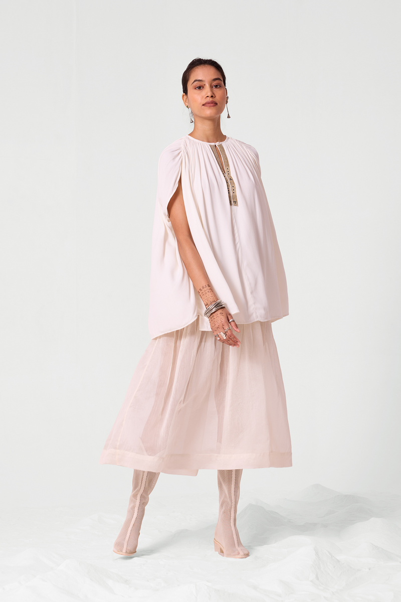 Kairav Sheer Hem Dress