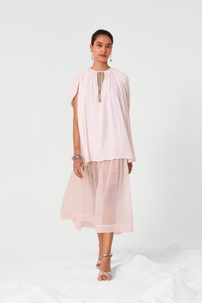 Kairav Sheer Hem Dress