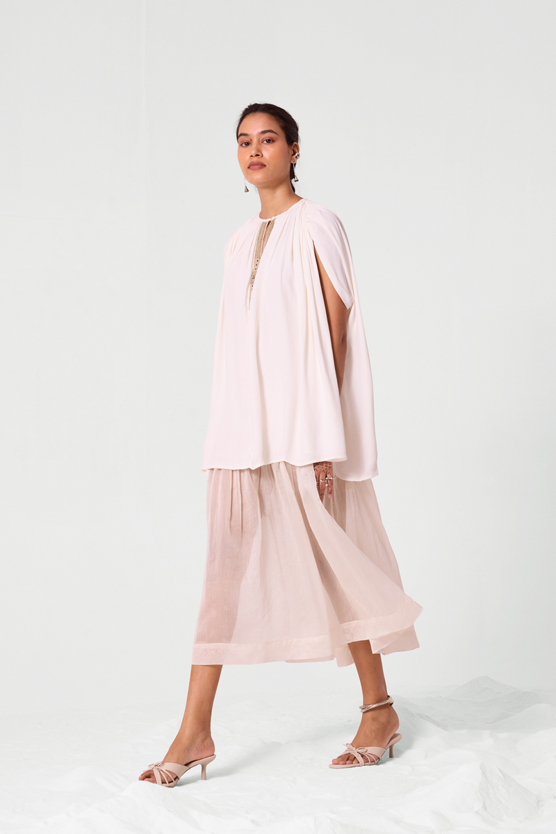 Kairav Sheer Hem Dress