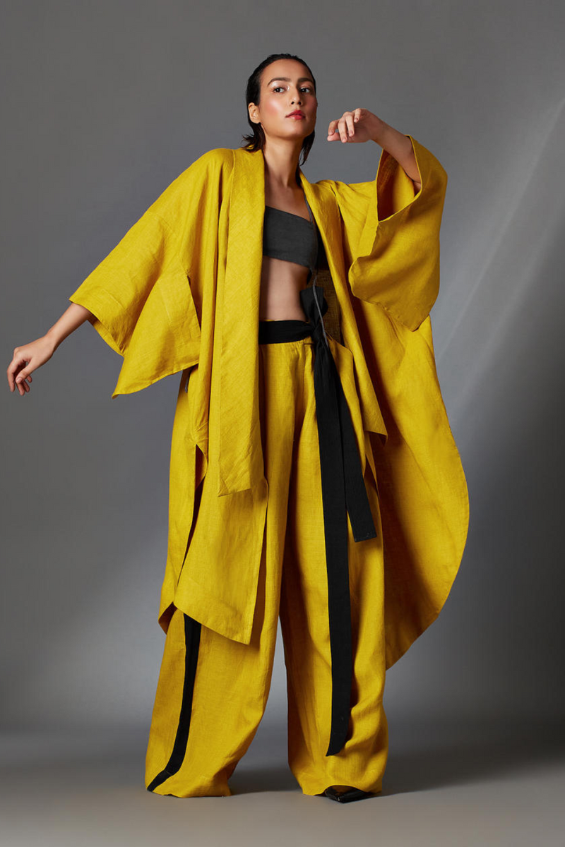 Kane Jacket-Mustard by Chola in mustard color for women Worldwide