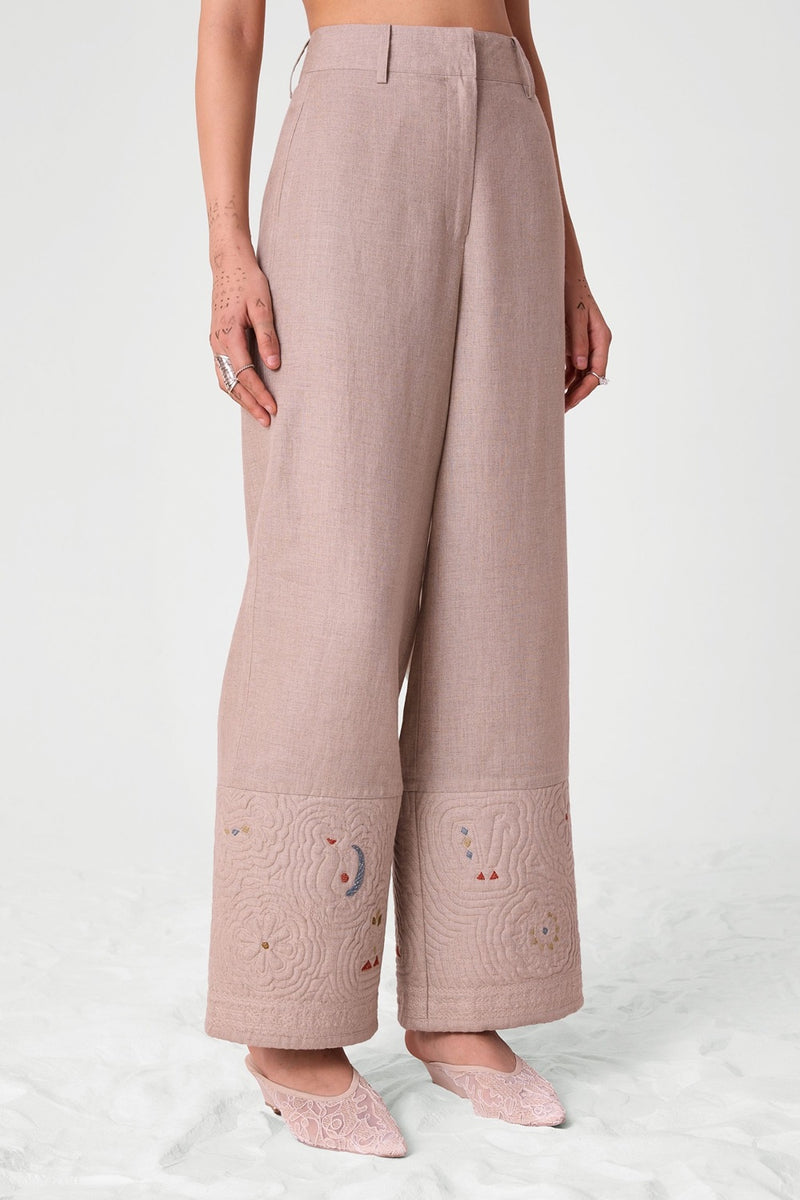 Kari hand Quilted Embroidered Pants