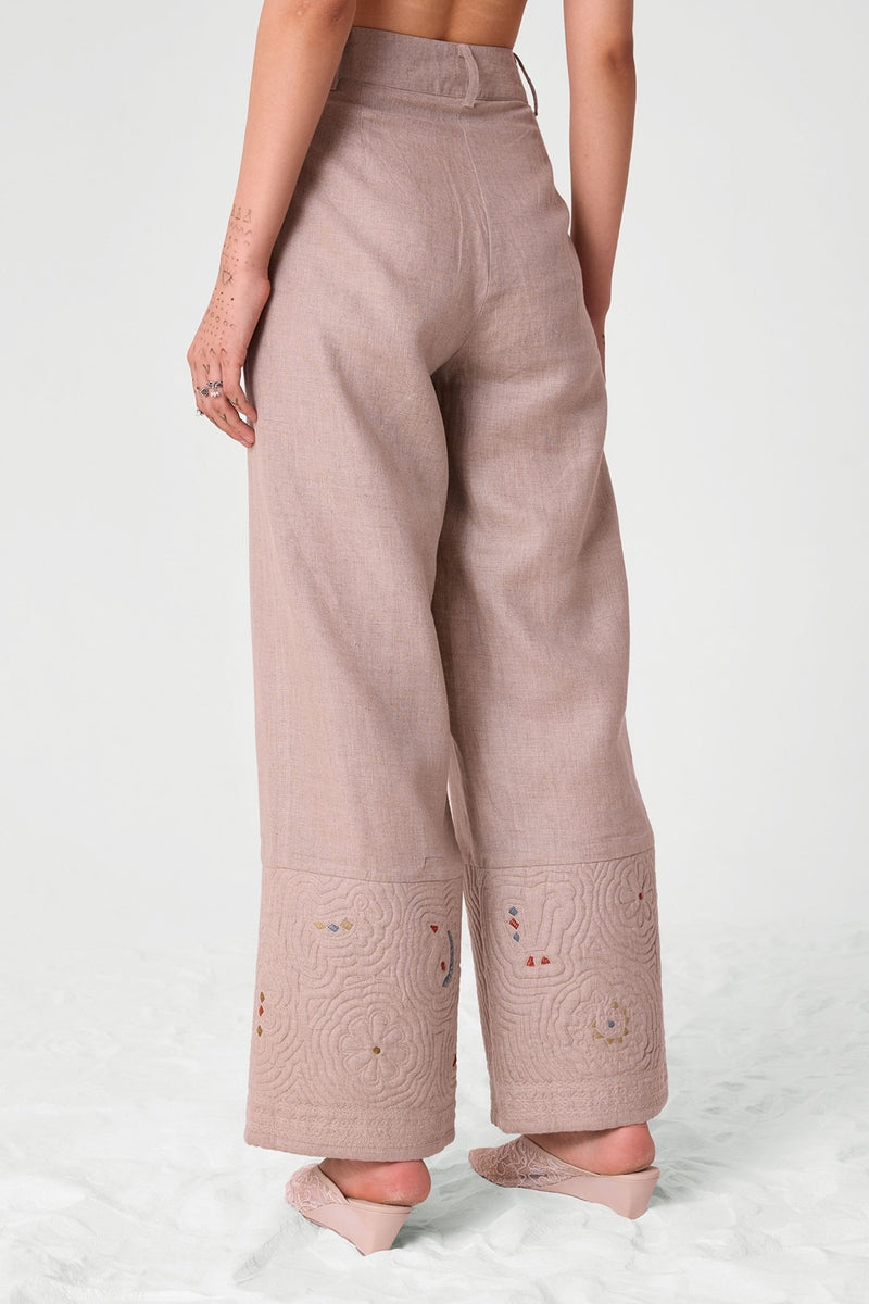 Kari hand Quilted Embroidered Pants