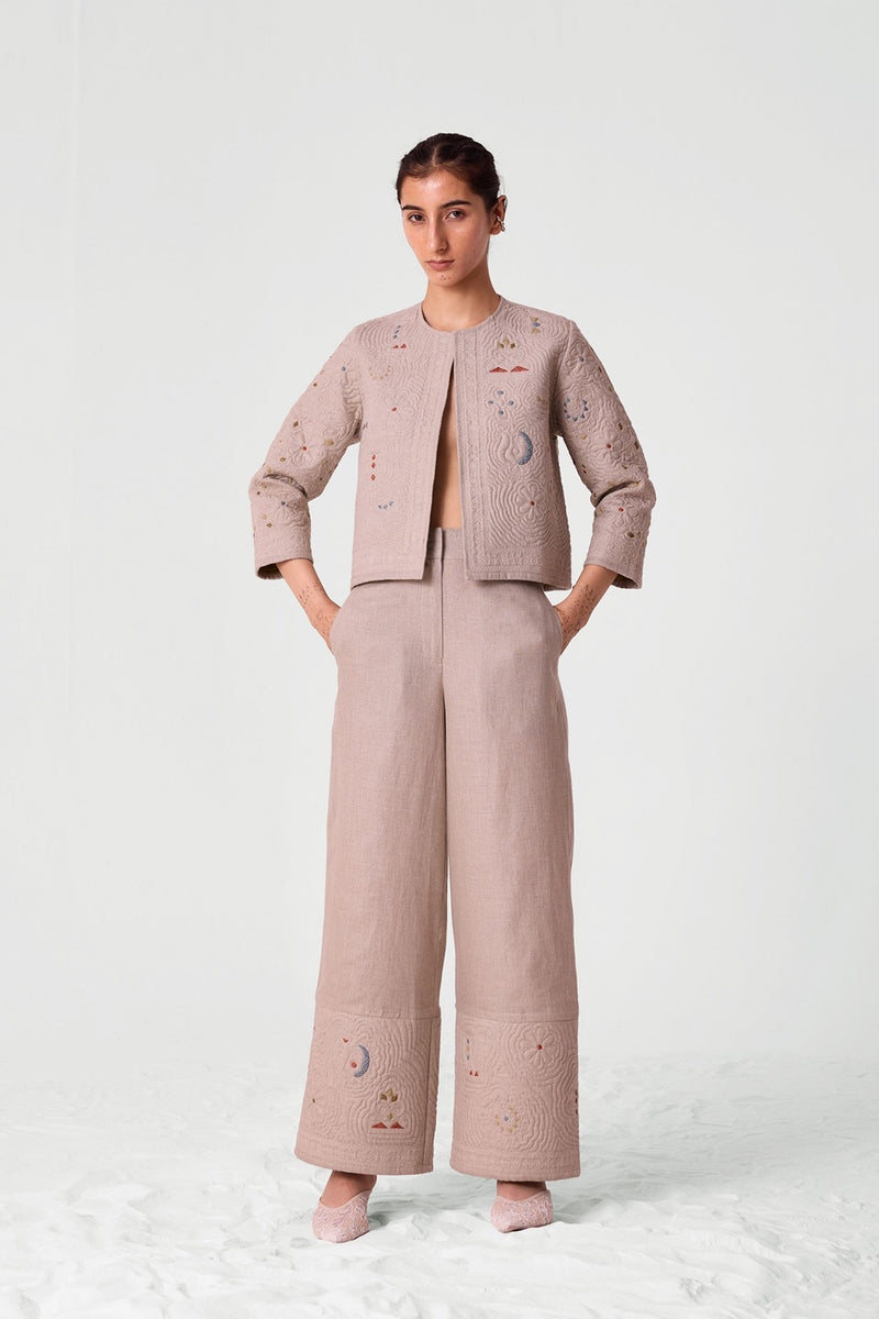 Kari hand Quilted Embroidered Pants
