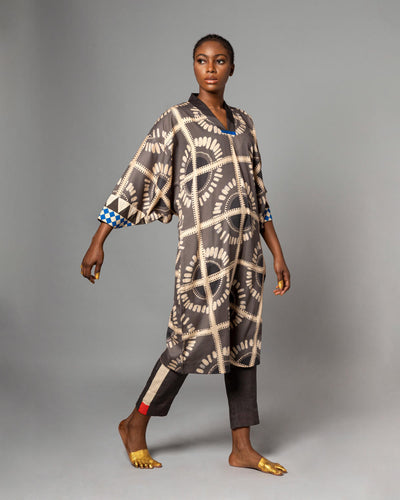 Kemis Charcoal Kaftan