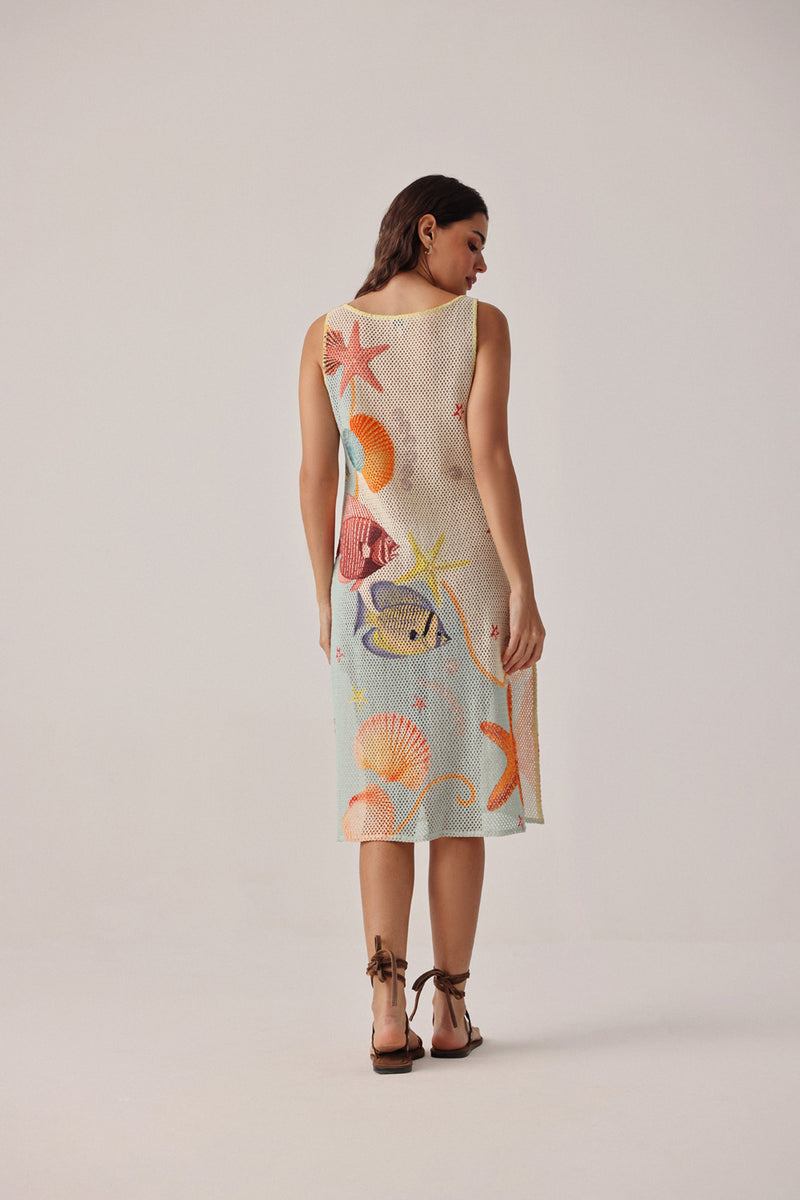 Keya Coverup-Seaborn crochet resort wear by NOIB in beige for women Worldwide