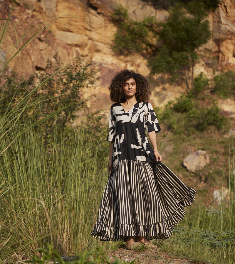 Longing Days Maxi Dress Dress by Khara Kapas in black for women Worldwide