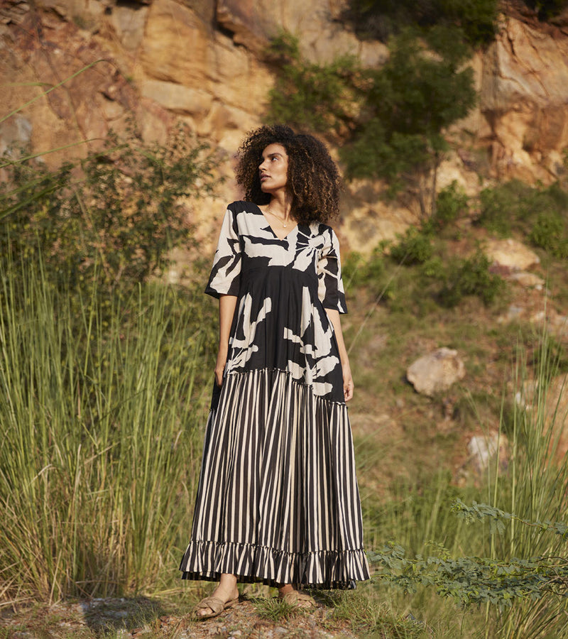 Longing Days Maxi Dress Dress by Khara Kapas in black for women Worldwide